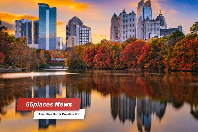 Atlanta, Georgia Piedmont Park skyline in autumn