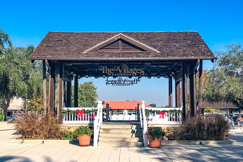 A decorative pavilion at The Villages in Florida