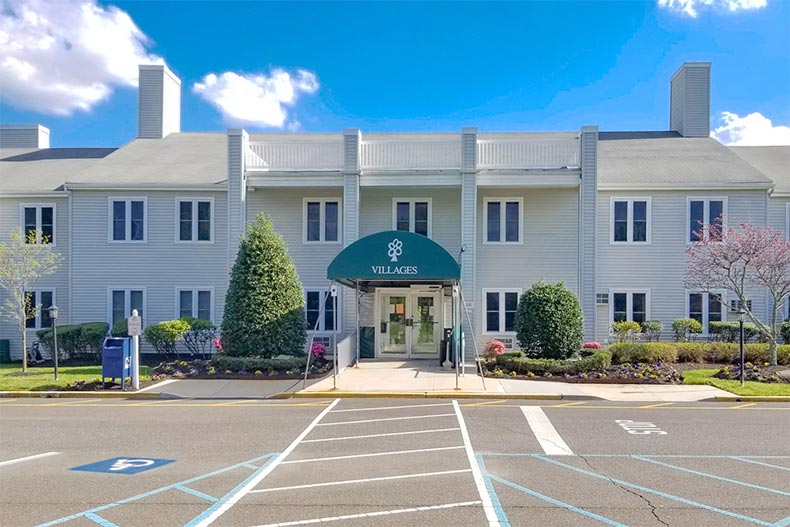 Exterior view of the community building at The Villages in Howell, New Jersey