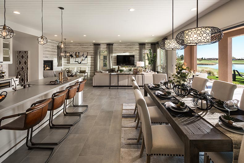 Interior view of a model home at Trilogy at Encanterra in Queen Creek, Arizona