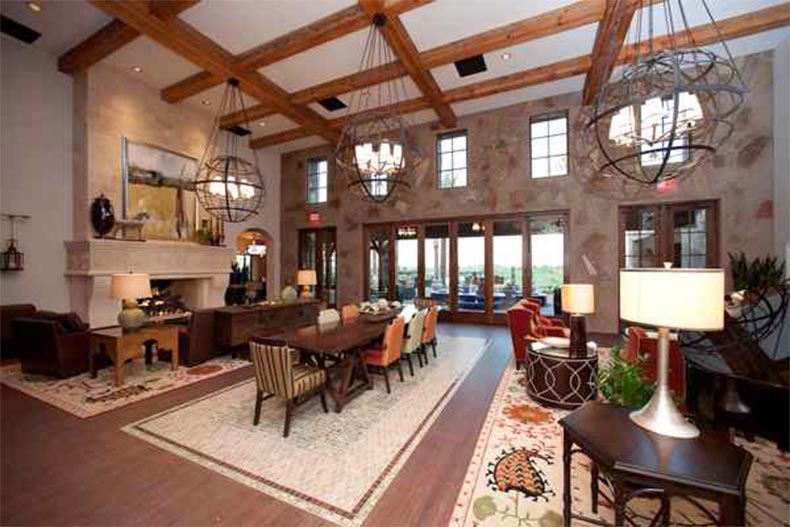 Interior view of a lounge area in Trilogy at Encanterra in Queen Creek, Arizona