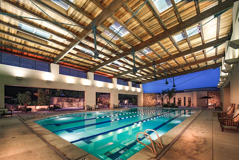 The indoor pool at Trilogy at Monarch Dunes in Nipomo, California