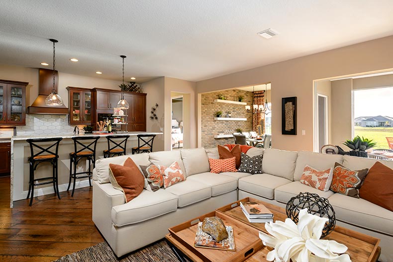 Interior view of a model home at Trilogy Orlando in Groveland, Florida