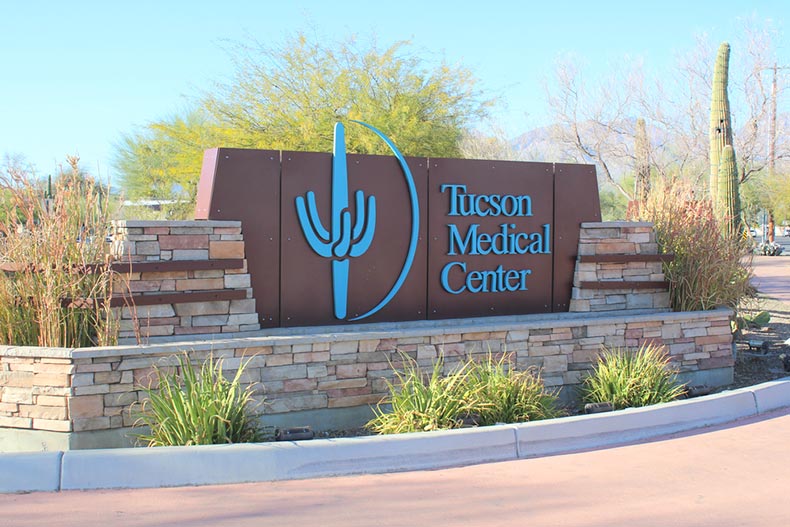 Sign for Tucson Medical Center in Tucson, Arizona