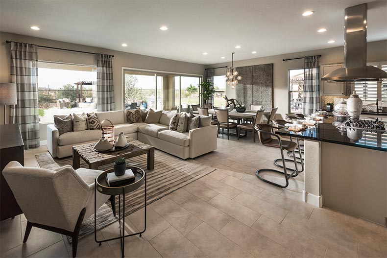 Interior of a model home in Trilogy as Vistancia