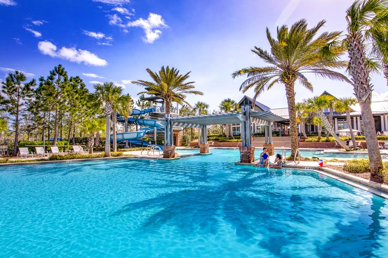 Resort-style pool at RiverTown in St Johns, FL