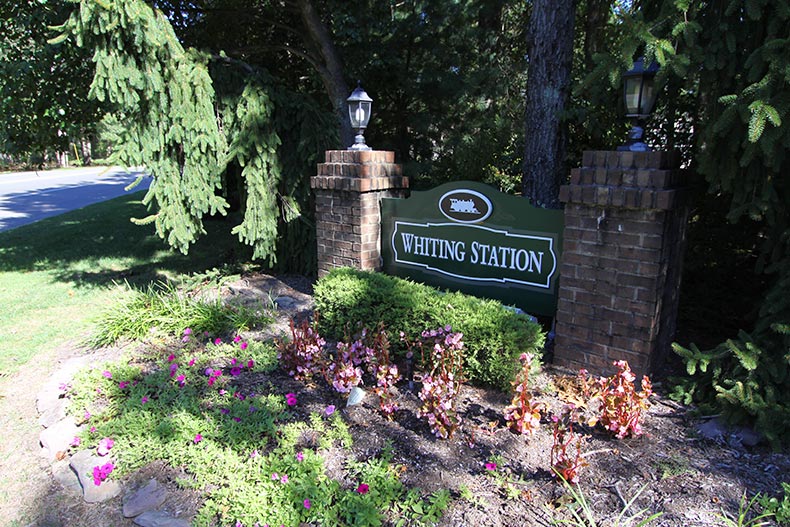 The community sign for Whiting Station in Manchester, New Jersey